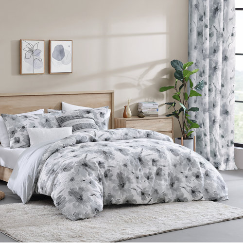 DKNY Modern Bloom Duvet Set Grey & Reviews Wayfair Canada